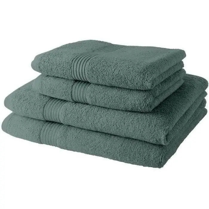 2 Serviettes de bain TODAY 50x90 + 2 Draps de bain 70x130 cm 100% Coton - Celadon Mamm