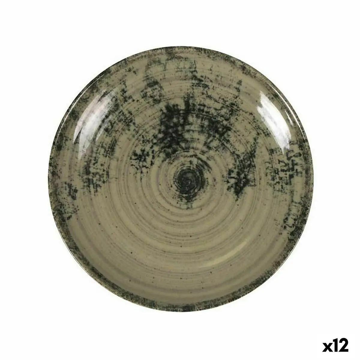 Assiette à dessert La Mediterránea Aspe Vert Ø 19,8 x 2,7 cm (12 Unités) Bigbuy