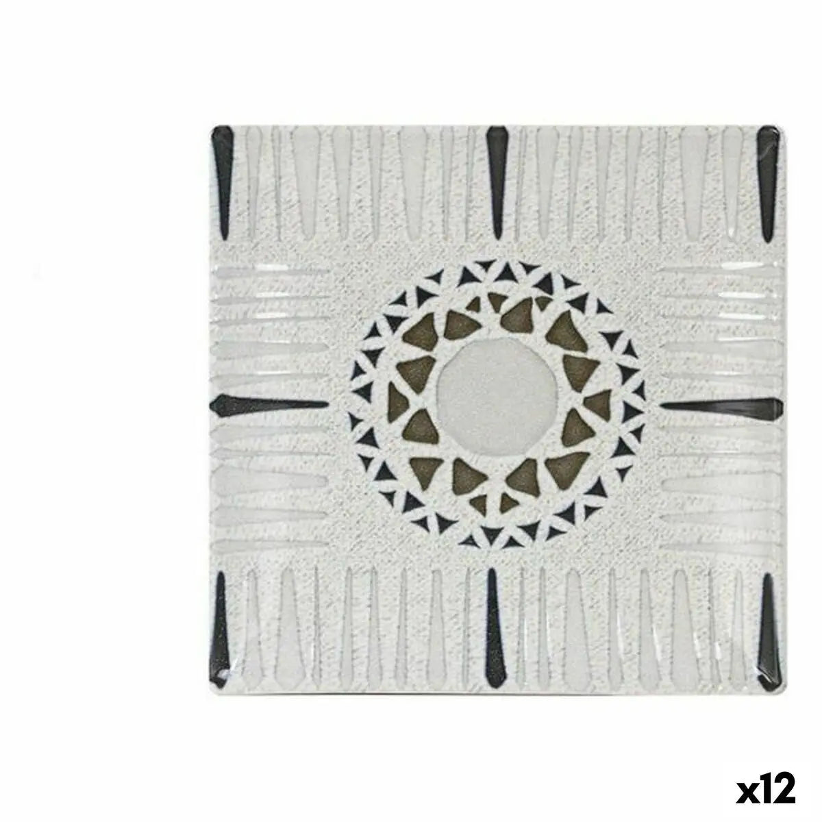 Assiette à dessert La Mediterránea Barroc 18 x 18 x 2 cm (12 Unités) (18 cm) Bigbuy