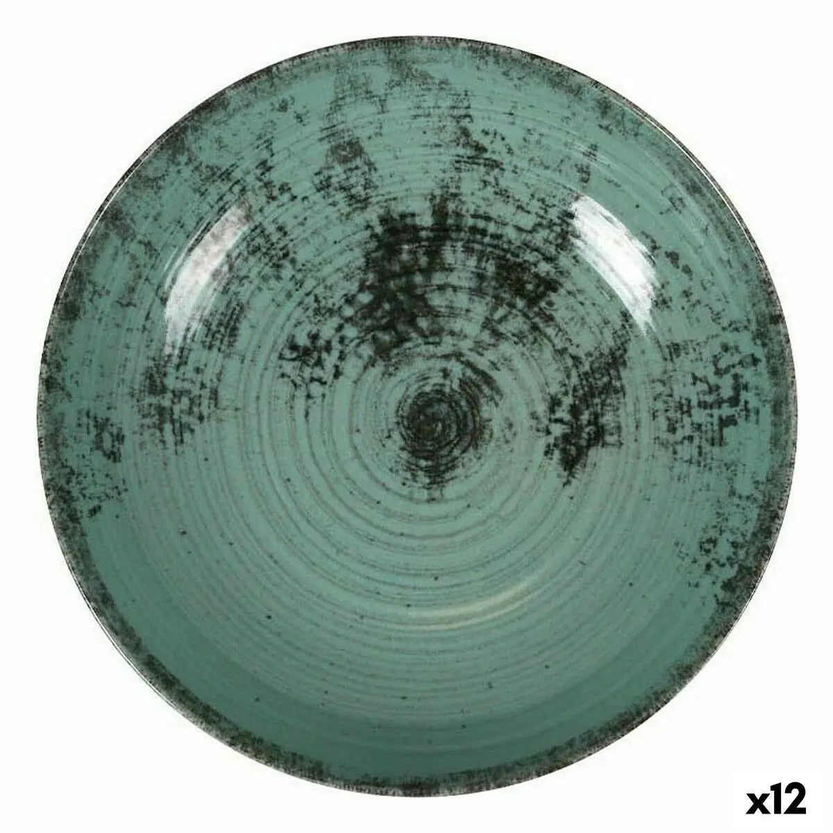 Assiette creuse La Mediterránea Aspe Turquoise Ø 22,7 x 5 cm (12 Unités) Mamm