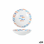Assiette creuse La Mediterránea Poissons 21 x 5,3 cm (24 Unités) - MAMM®