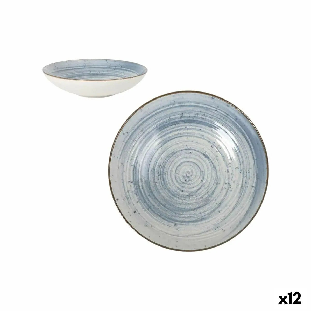 Assiette creuse La Mediterránea Swirl Ø 21 cm (12 Unités) Bigbuy
