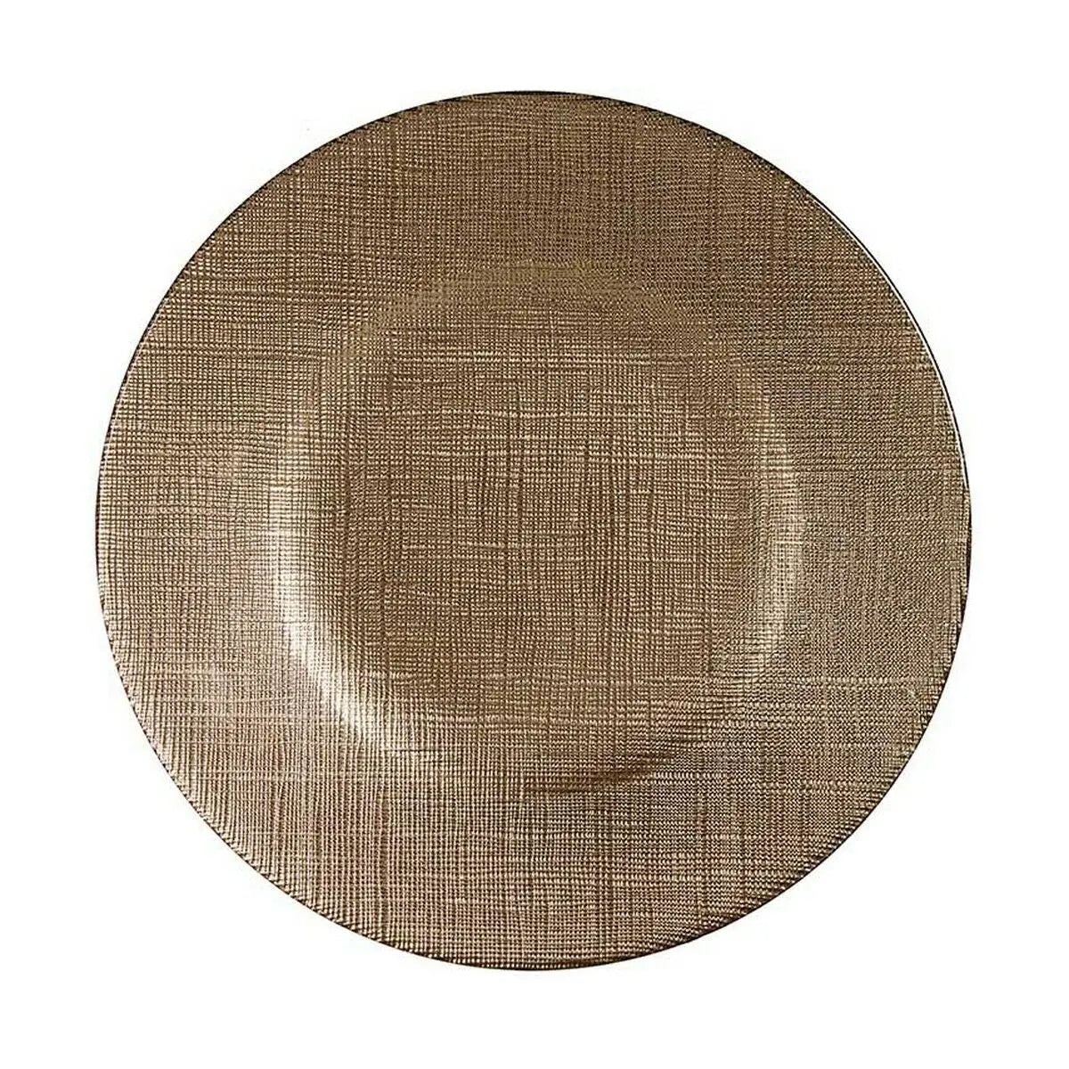 Assiette plate Doré verre 6 Unités (21 x 2 x 21 cm) - MAMM®