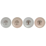 Assiette plate Home ESPRIT Blanc Beige Grès Traditionnel 20 x 20 x 2,5 cm - MAMM®