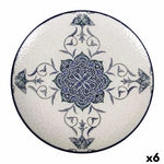 Assiette plate La Mediterránea Rosetta Porcelaine (6 Unités) Bigbuy