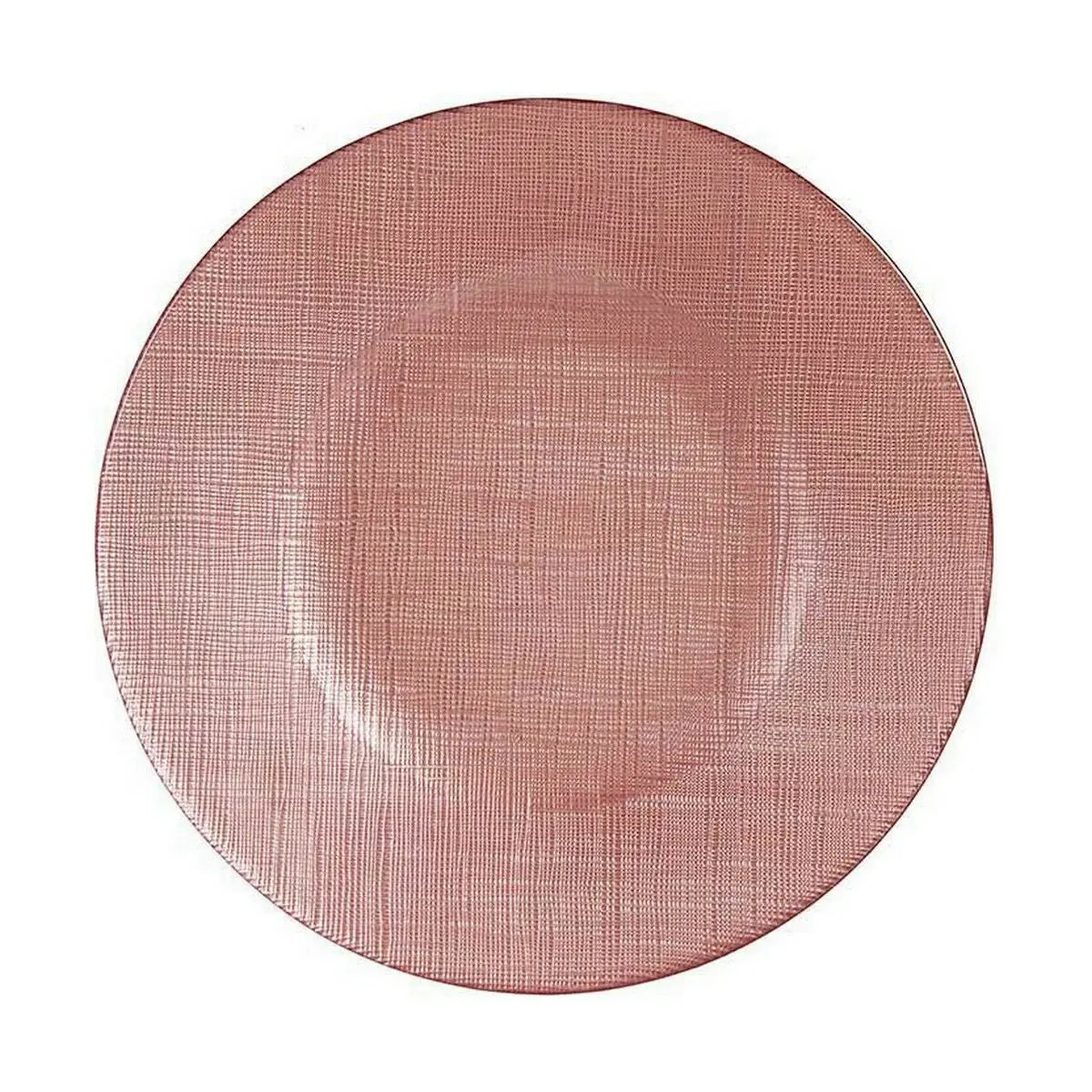Assiette plate Rose verre 6 Unités (21 x 2 x 21 cm) - MAMM®