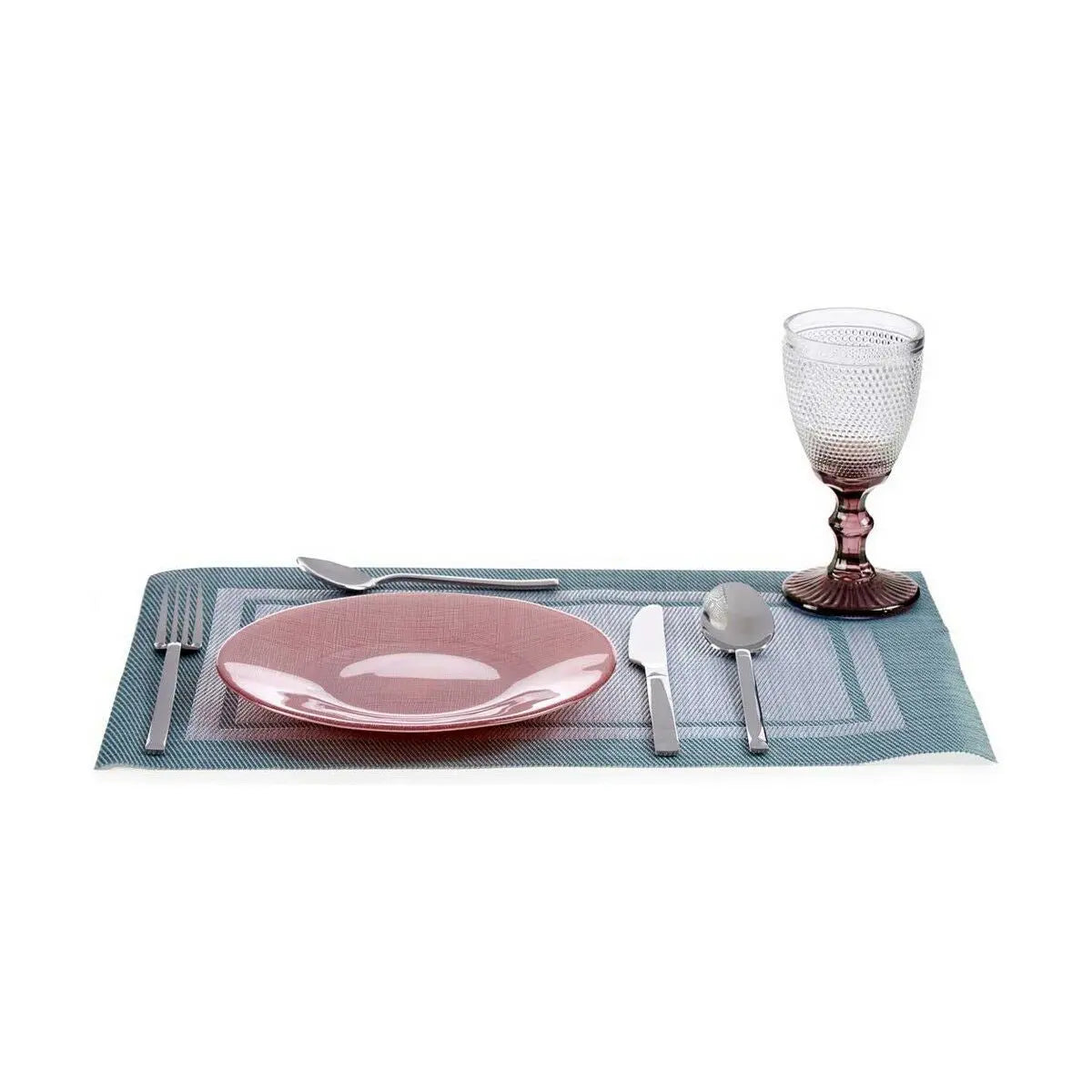 Assiette plate Rose verre 6 Unités (21 x 2 x 21 cm) - MAMM®