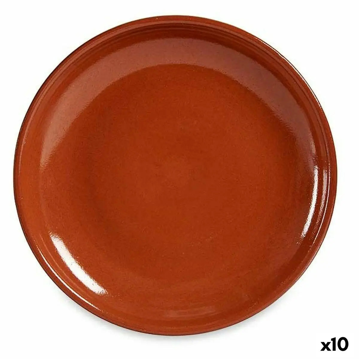 Assiette plate Viande Faïence 23 x 2 x 23 cm (10 Unités) Bigbuy