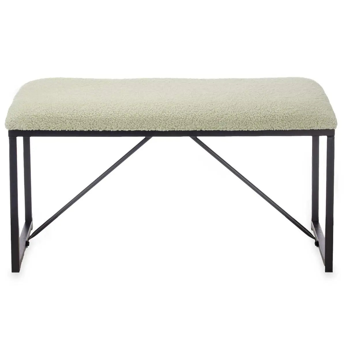 Banc Vert Métal Tissu 81 x 42 x 38 cm Bigbuy