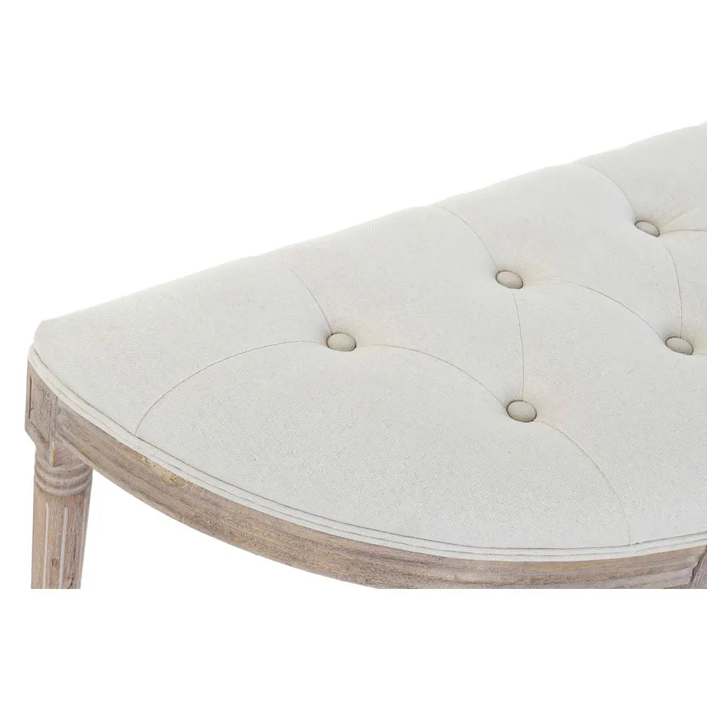 Banquette DKD Home Decor Beige Naturel Bois d'hévéa Plastique 125 x 43 x 48 cm Mamm