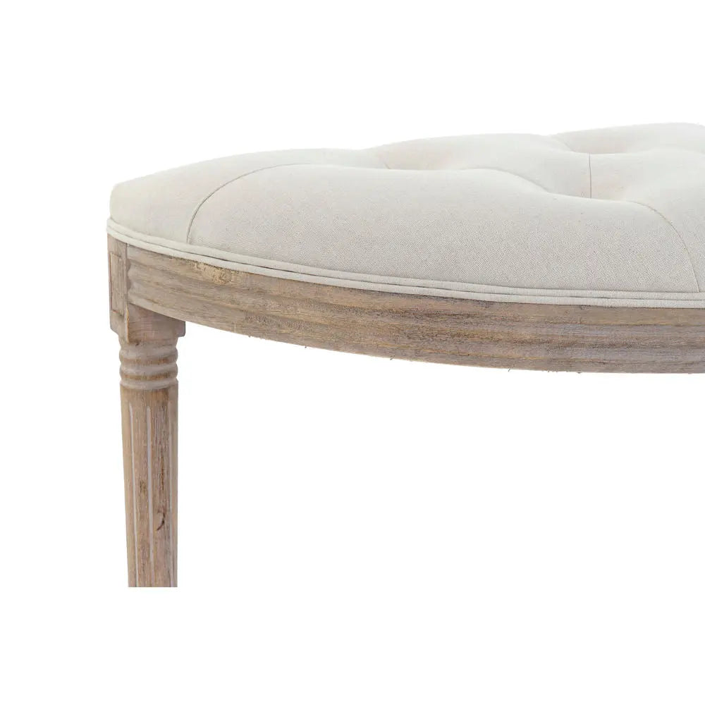Banquette DKD Home Decor Beige Naturel Bois d'hévéa Plastique 125 x 43 x 48 cm Mamm