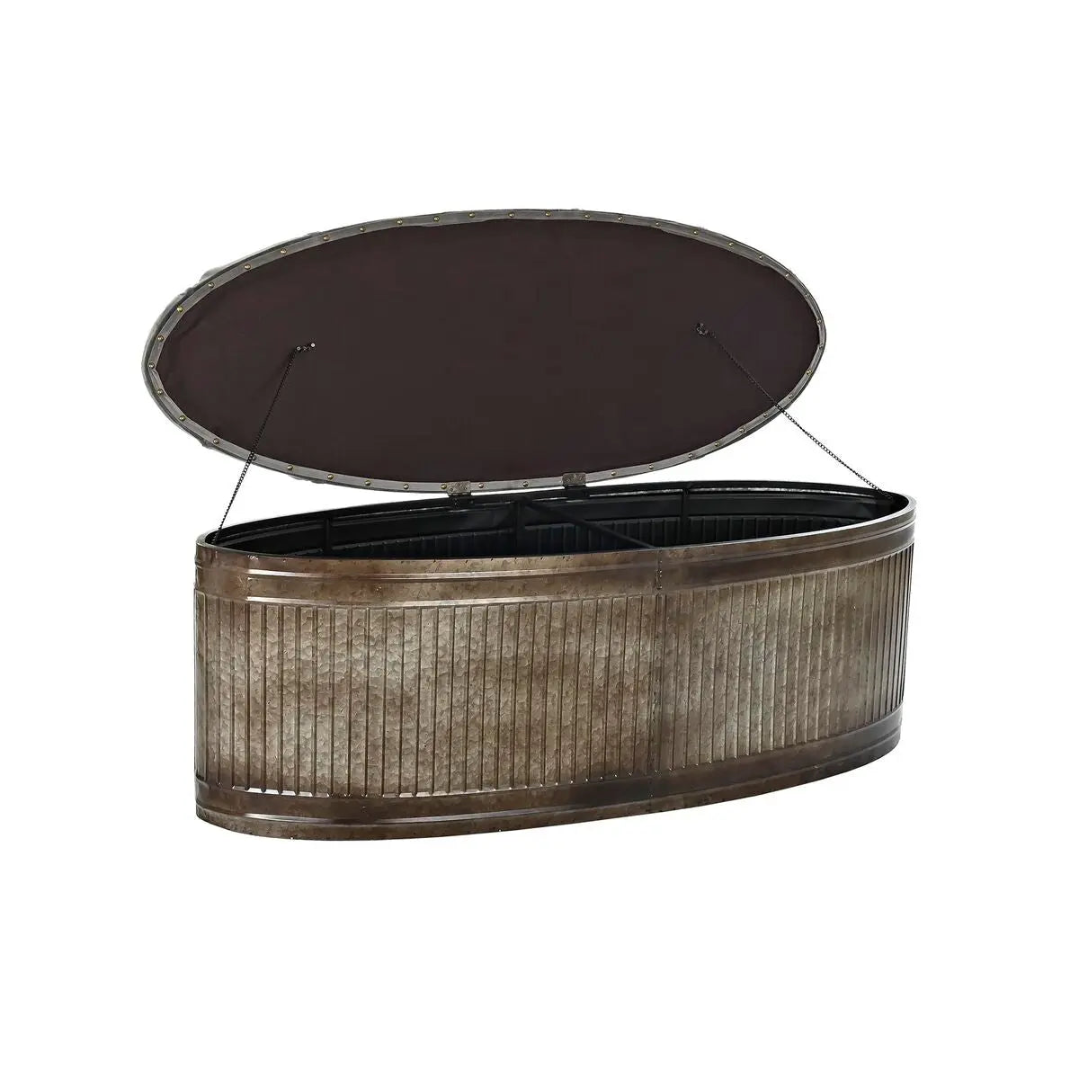 Banquette DKD Home Decor Gris Métal 117 x 42 x 47 cm Mamm