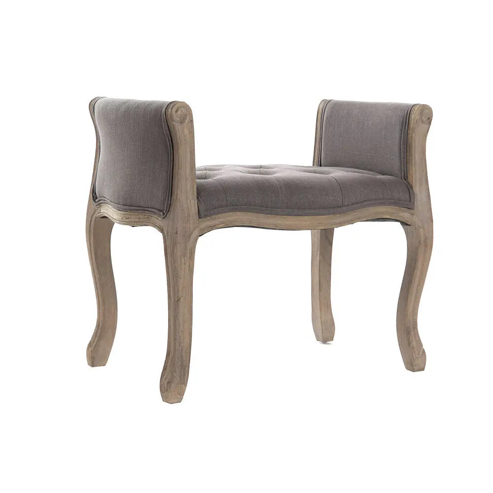 Banquette DKD Home Decor Gris Naturel Bois d'hévéa 65 x 46 x 60 cm Mamm