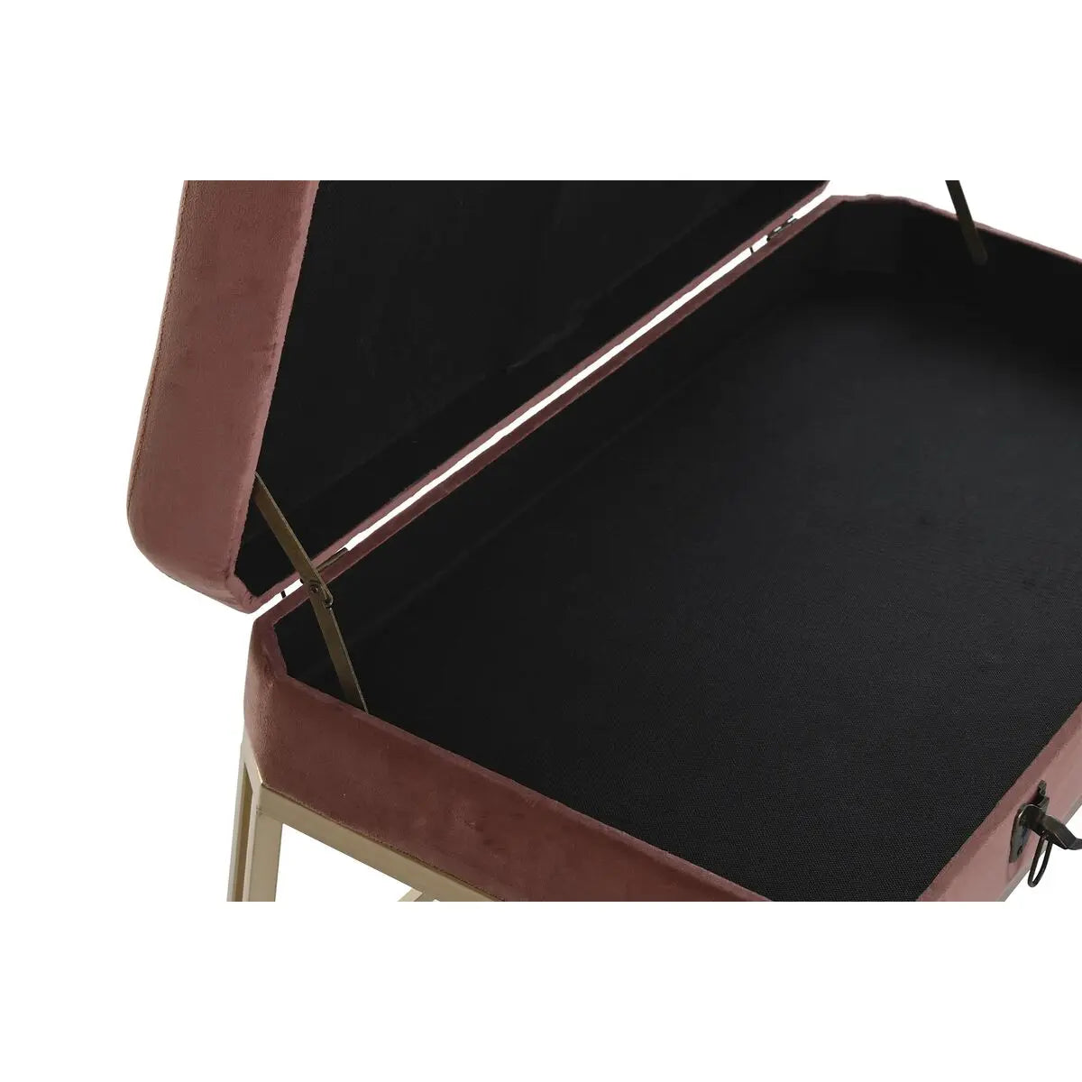 Banquette DKD Home Decor   Rose Doré Métal Velours (80 x 40 x 47 cm) Mamm