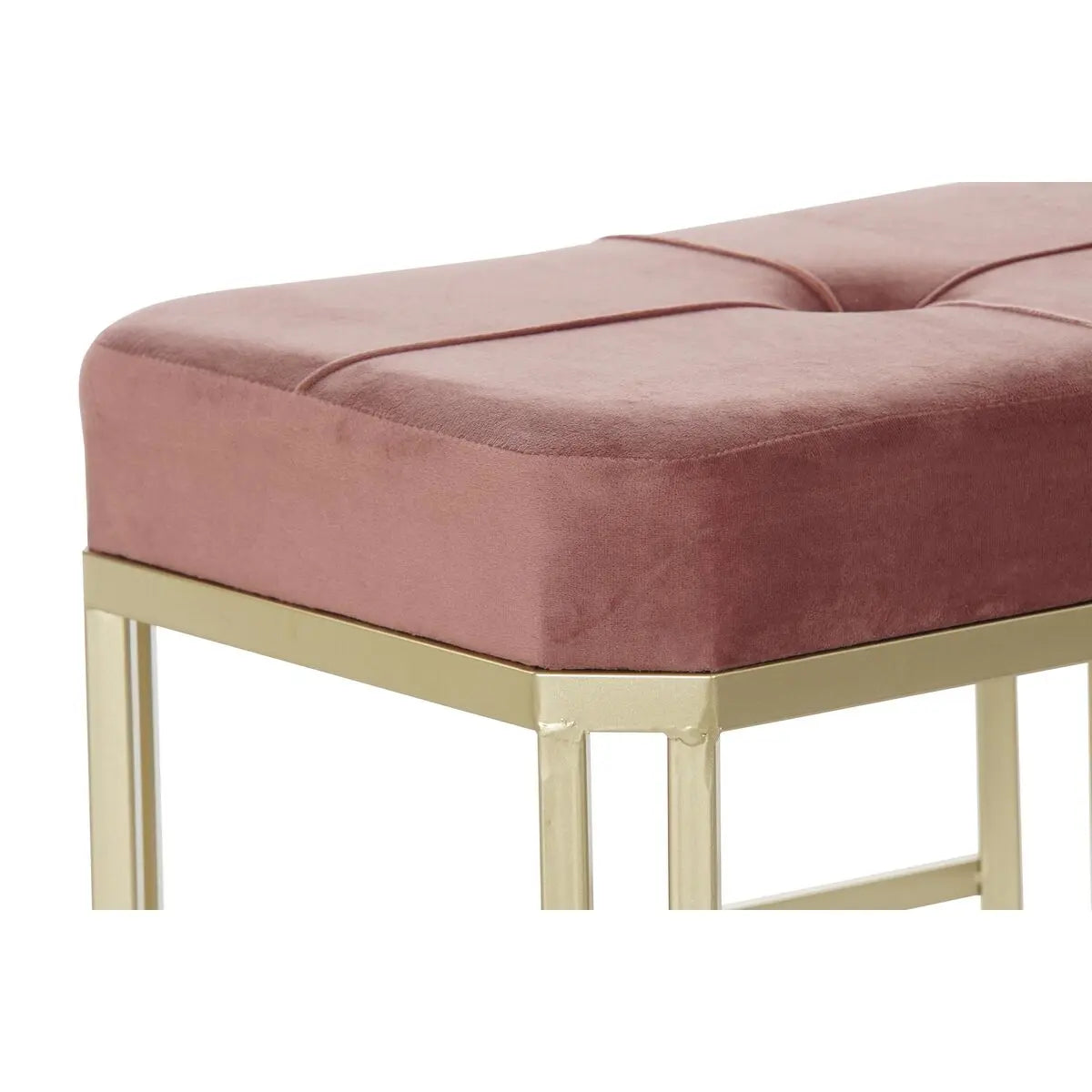 Banquette DKD Home Decor   Rose Métal Velours (120 x 40 x 46 cm) Mamm