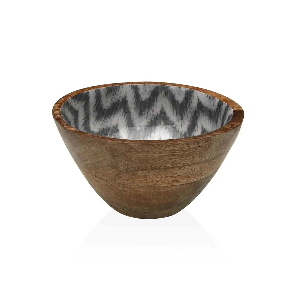Bol Versa Chevron Bambou Porcelaine Bois de manguier Bigbuy