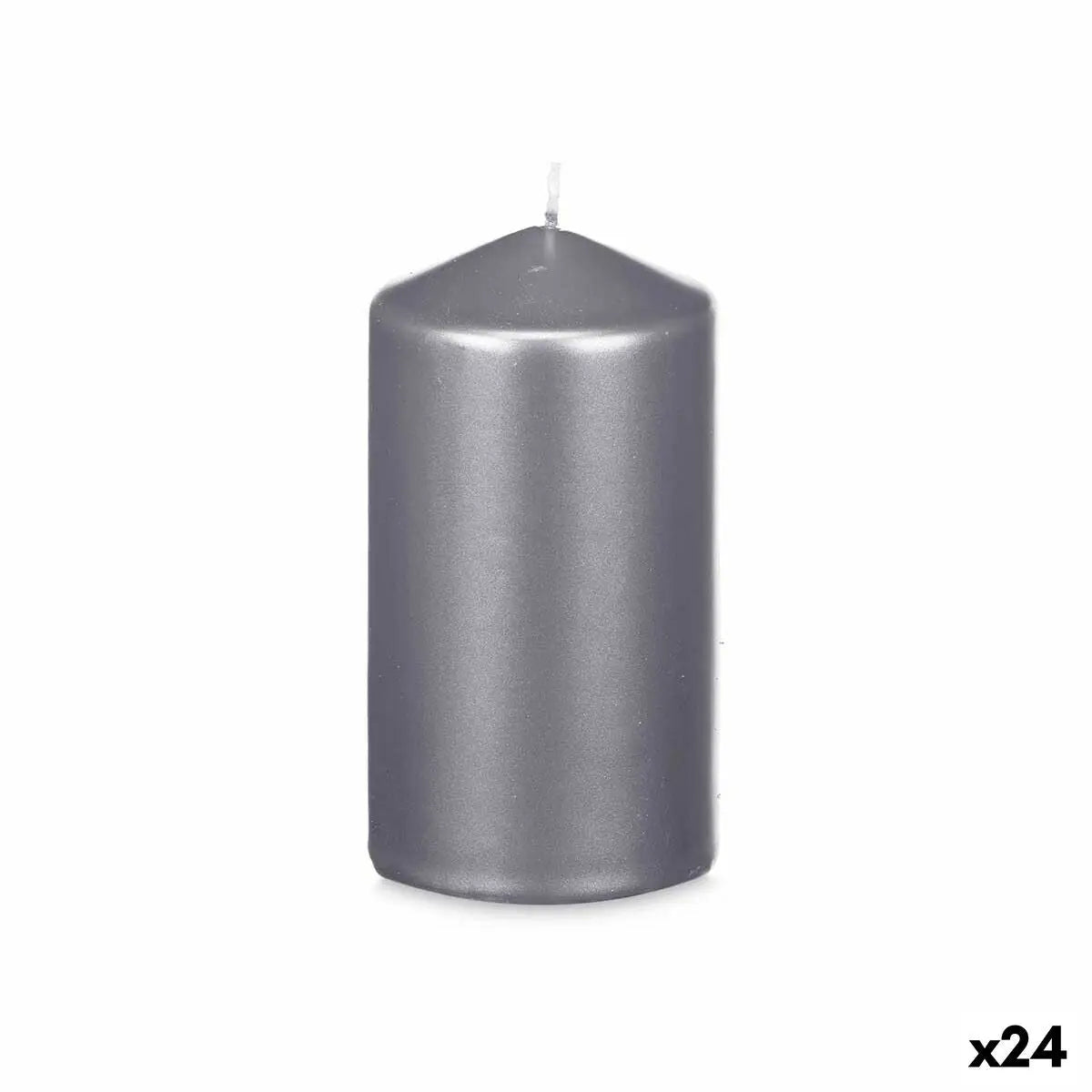 Bougie Argenté 7 x 13 x 7 cm (24 Unités) Mamm