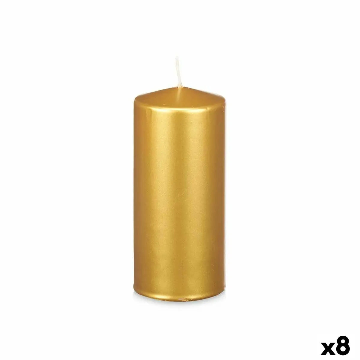 Bougie Doré 9 x 20 x 9 cm (8 Unités) Mamm