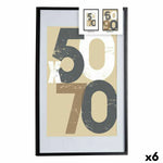 Cadre photo 62,5 x 2,5 x 92,5 cm Noir Plastique Bois MDF (6 Unités) Mamm