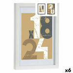 Cadre photo 668826-WHITE Blanc verre Bois MDF (6 Unités) Mamm