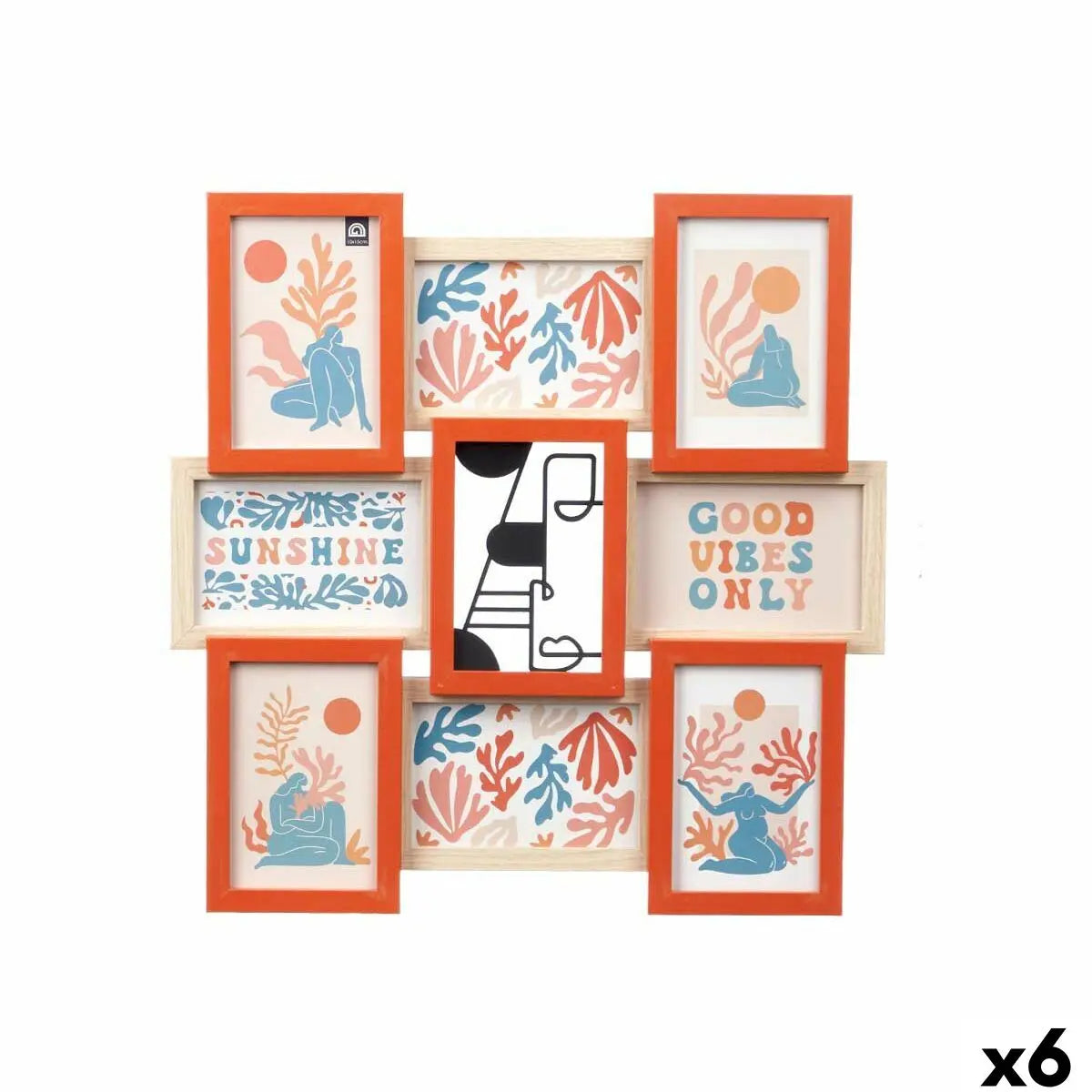 Cadre photo GiftDecor 411408B Multicouleur Métal Bois MDF (6 Unités) Mamm