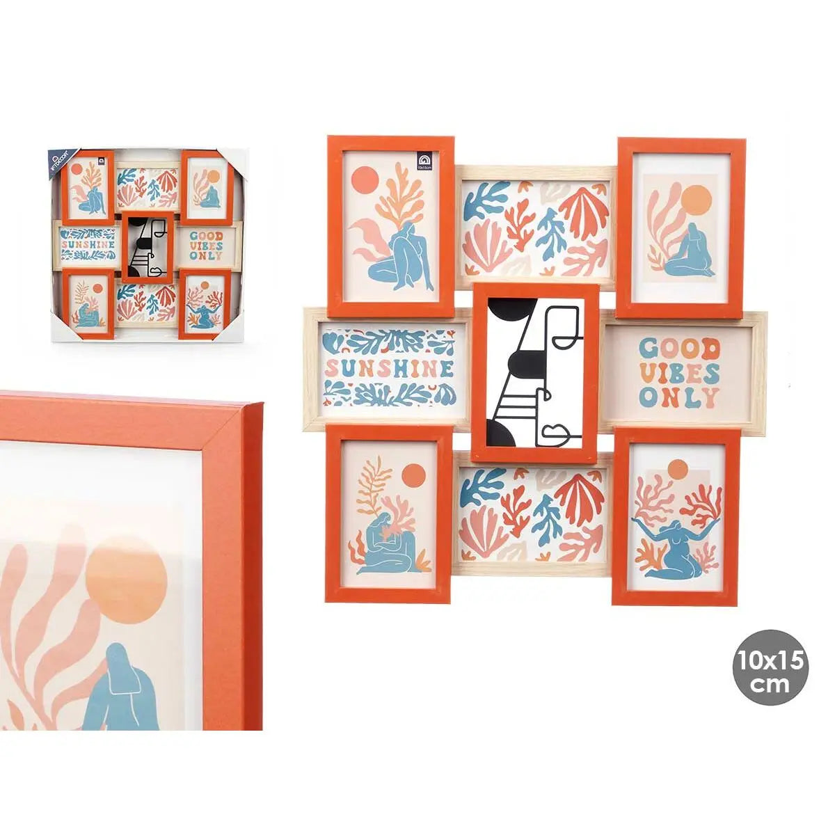 Cadre photo GiftDecor 411408B Multicouleur Métal Bois MDF (6 Unités) Mamm