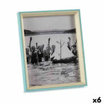 Cadre photo Verre Bleu Blanc 3 x 27 x 22 cm Bois MDF (6 Unités) Mamm
