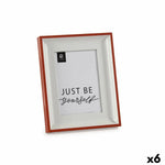 Cadre photo Verre Rouge Blanc Plastique (2,5 x 24 x 19 cm) (6 Unités) Mamm