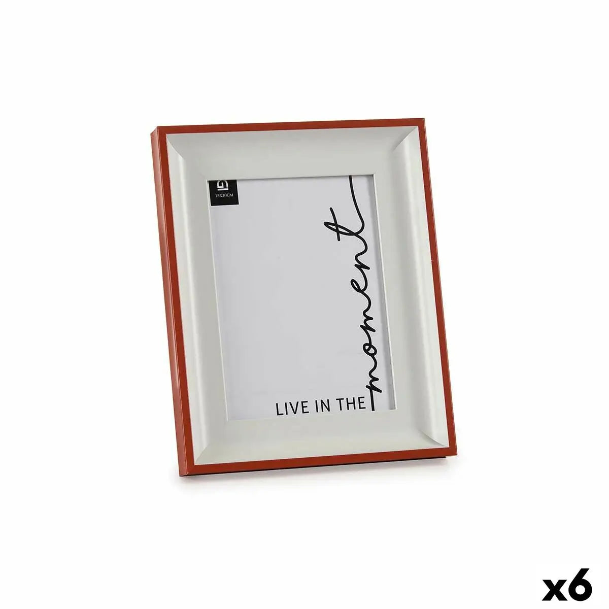 Cadre photo Verre Rouge Blanc Plastique (2,5 x 26,2 x 21 cm) (6 Unités) Mamm