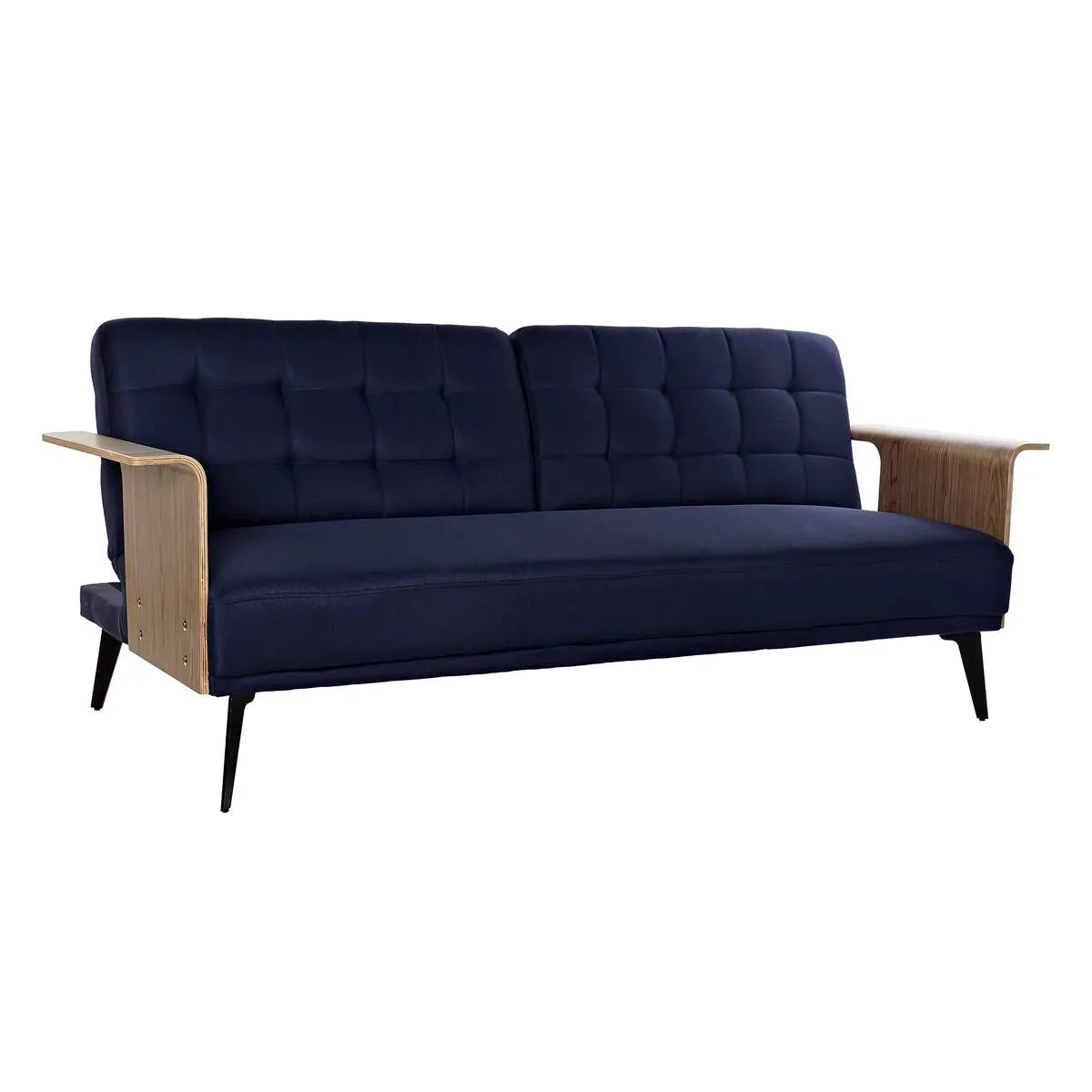 Canapé Convertible DKD Home Decor Bleu Marron Noir Métal Moderne Urbaine 203 x 87 x 81 cm Bigbuy