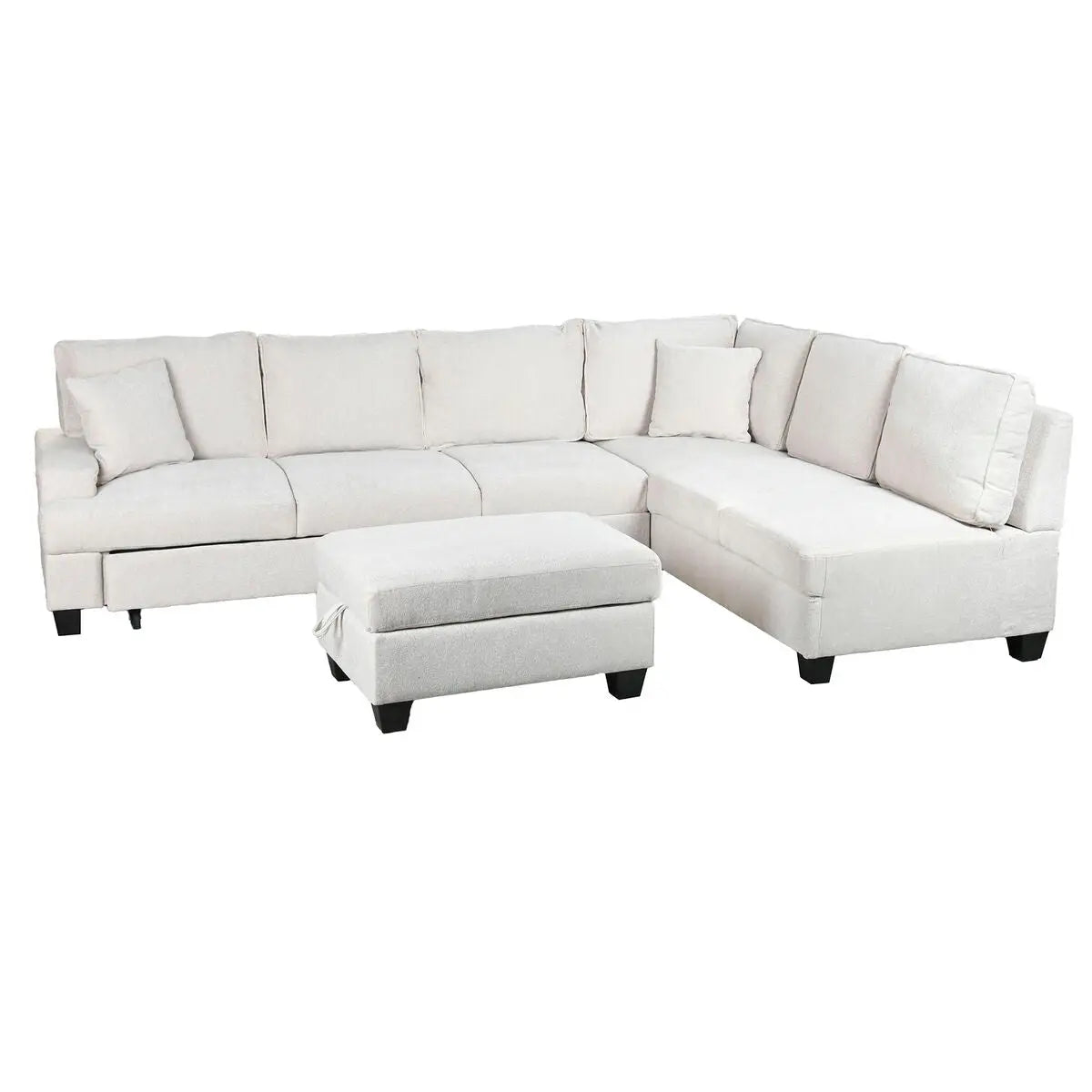 Canapé Convertible Home ESPRIT Beige Moderne 285 x 260 x 90 cm Bigbuy
