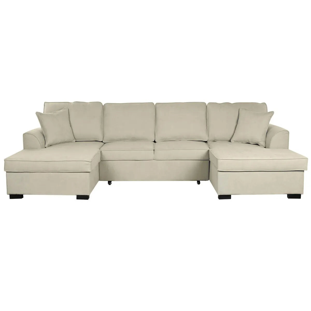 Canapé Convertible Home ESPRIT Sable Moderne 298 x 154 x 92 cm Bigbuy