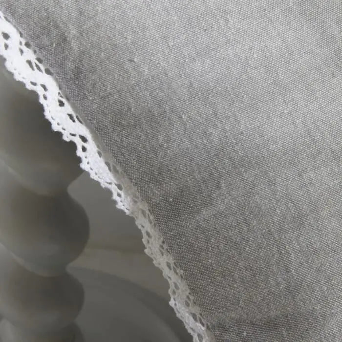 Coussin - TODAY - CHARME - Chambray x Dentelle Capucine - 40 x 40 cm Mamm