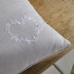 Coussin - TODAY - CHARME - Chambray x Petite broderie Constance - 40 x 40 cm Octopia