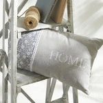 Coussin - TODAY - CHARME - Imprimé x Chambray x Broderie Capucine - 30 x 50 cm Octopia