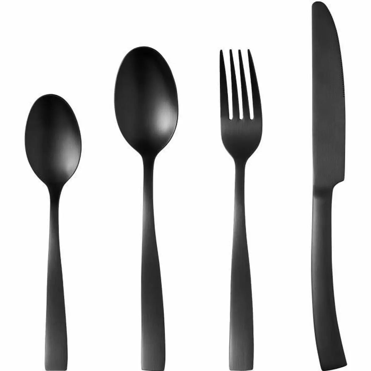 Couverts Arthur Martin AM5136 Noir Acier inoxydable 24 Pièces Mamm