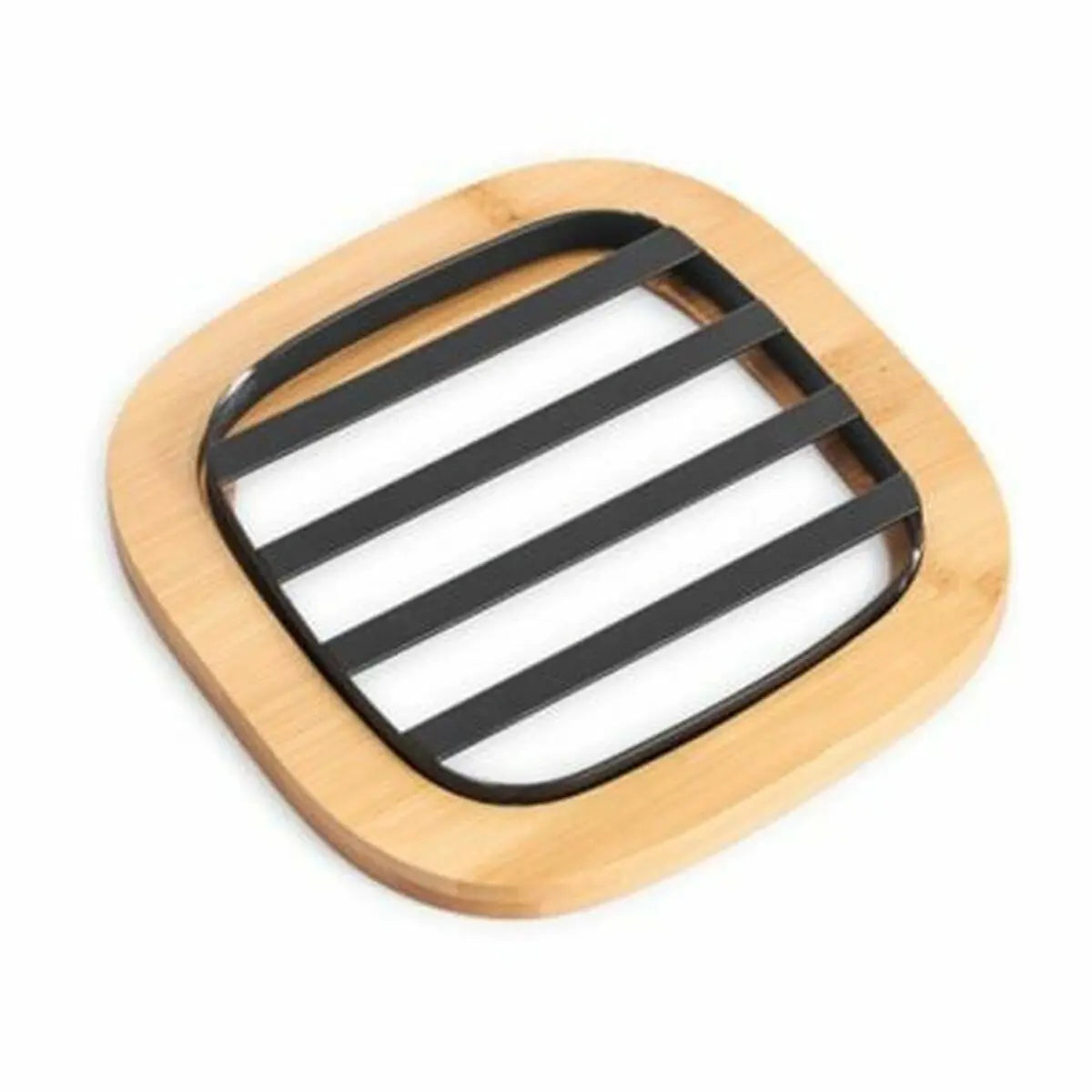 Dessous de plat DKD Home Decor 17 x 17 x 1 cm Naturel Noir Acier Mamm