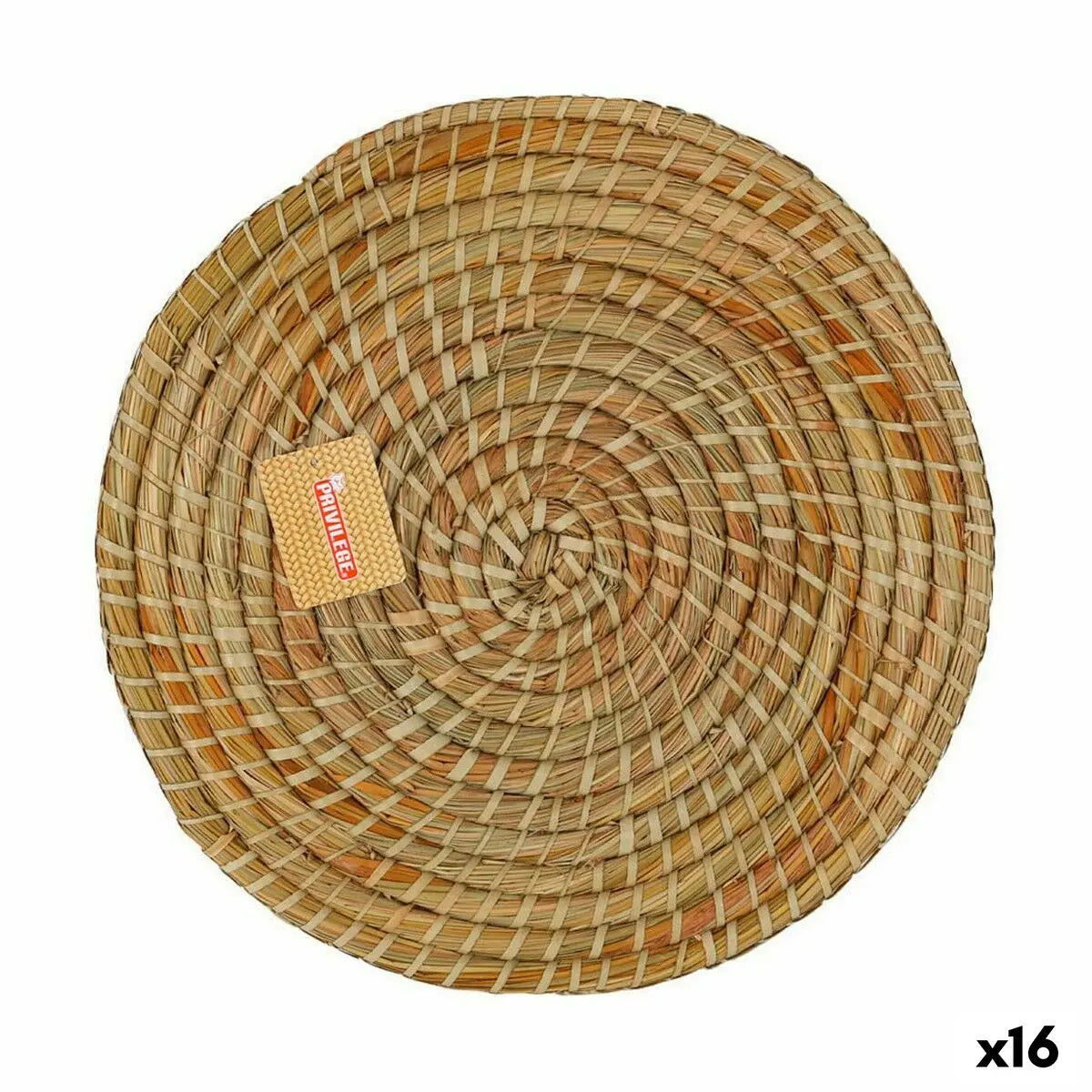 Dessous de plat Privilege Korne Marron osier Ø 35 cm (16 Unités) Mamm