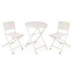 Ensemble Table + 2 Chaises Blanc Bigbuy