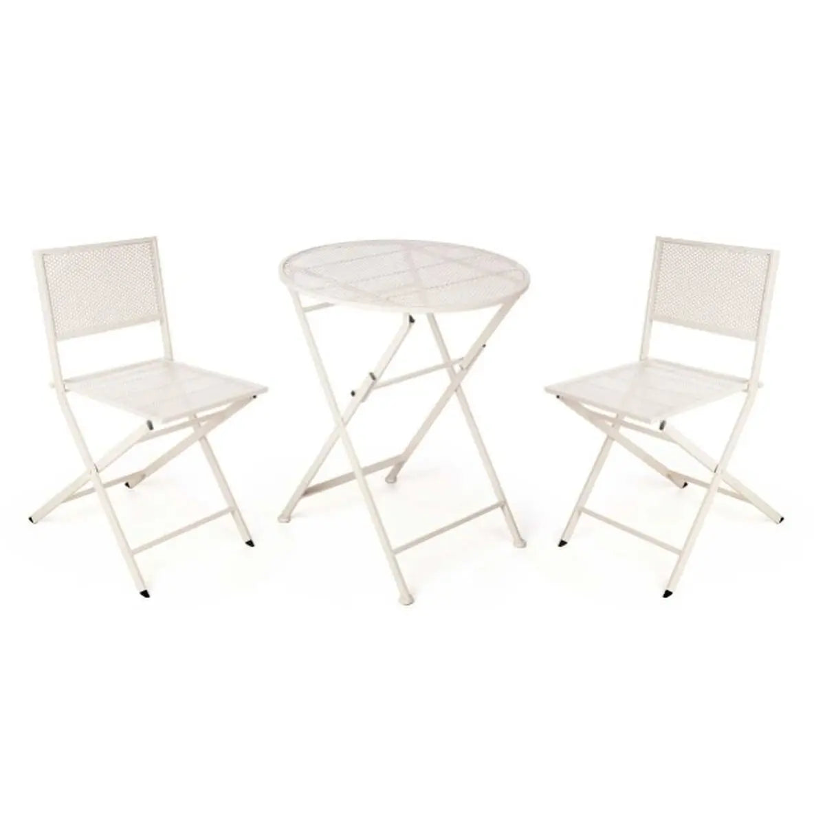 Ensemble Table + 2 Chaises Blanc Bigbuy
