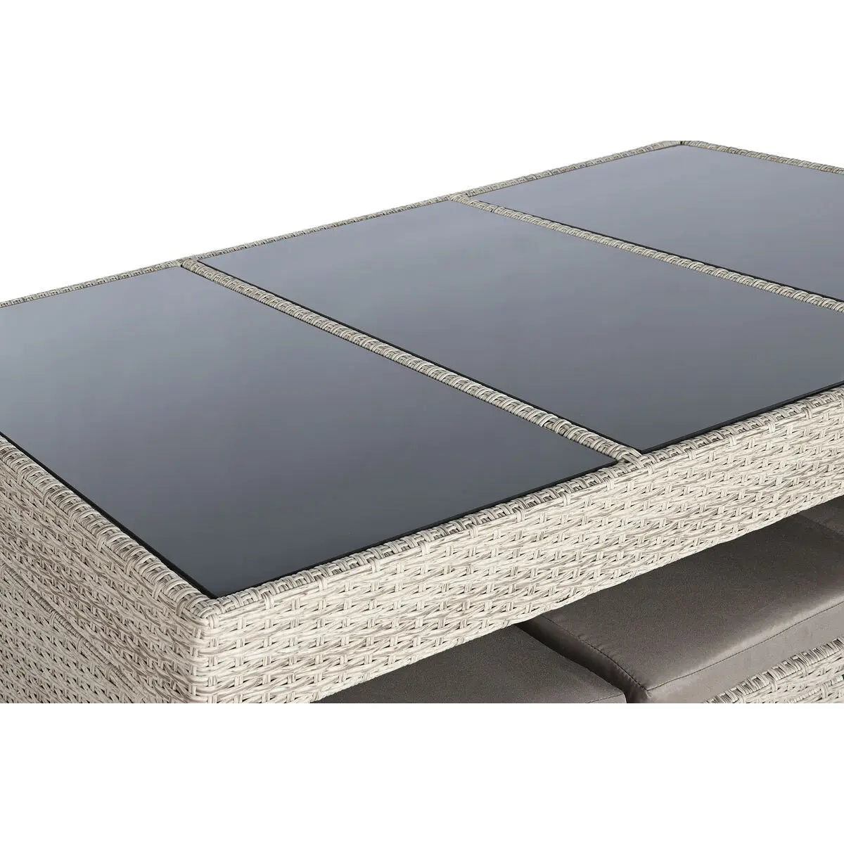 Ensemble Table + 6 Chaises DKD Home Decor Acier rotin synthétique 143 x 80 x 100 cm Mamm