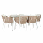 Ensemble Table + Chaises DKD Home Decor Beige 78 cm 163 x 95 x 6 cm Bigbuy