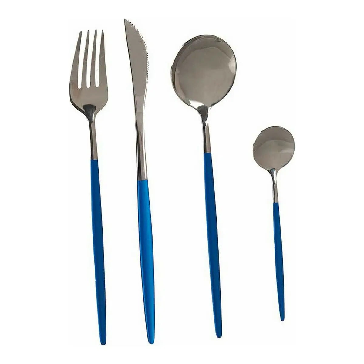 Ensemble de Couverts Argenté Bleu Acier inoxydable (8 pcs) Mamm