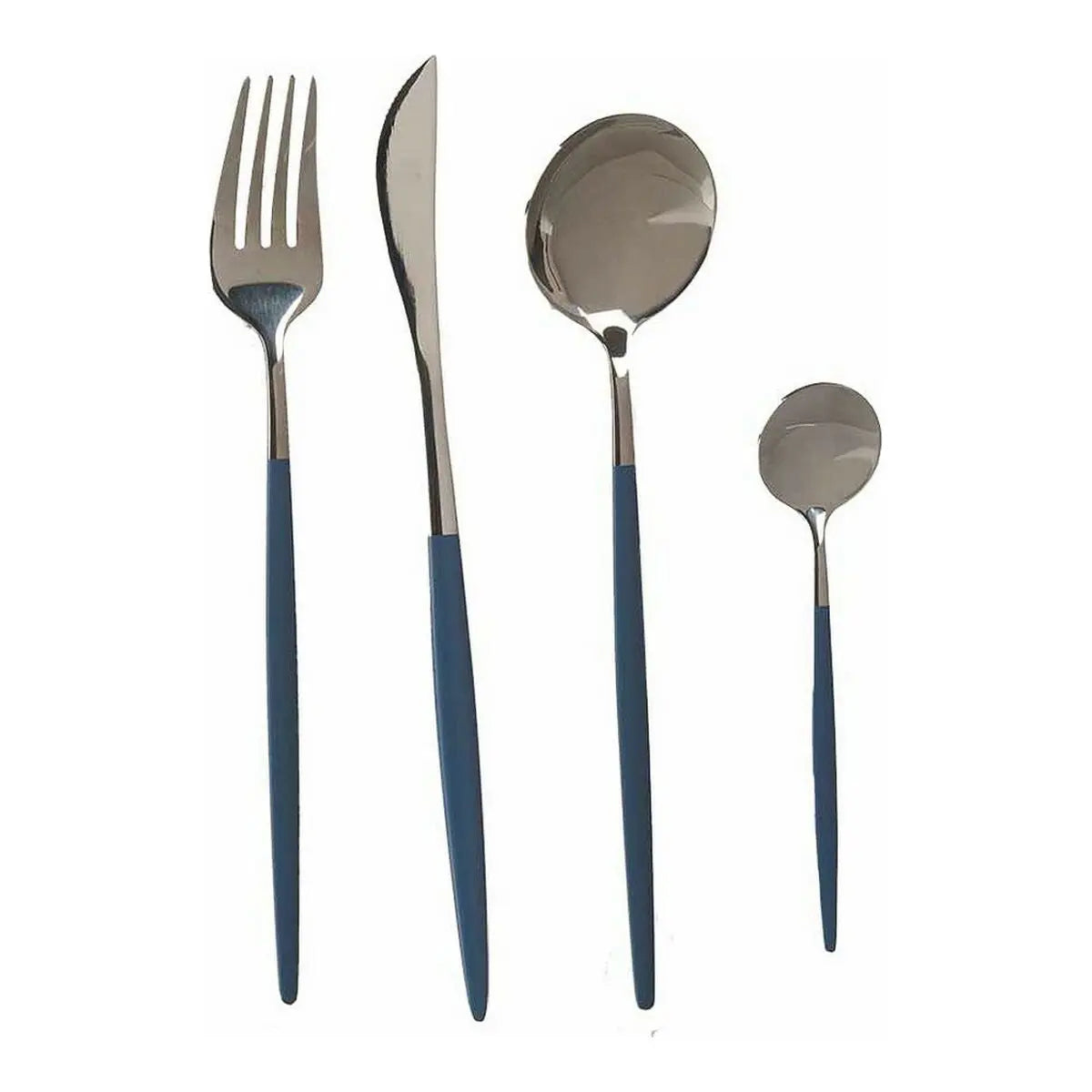 Ensemble de Couverts Kinvara BST-CT022 Gris Argenté Acier inoxydable 16 x 5 x 24,5 cm Mamm
