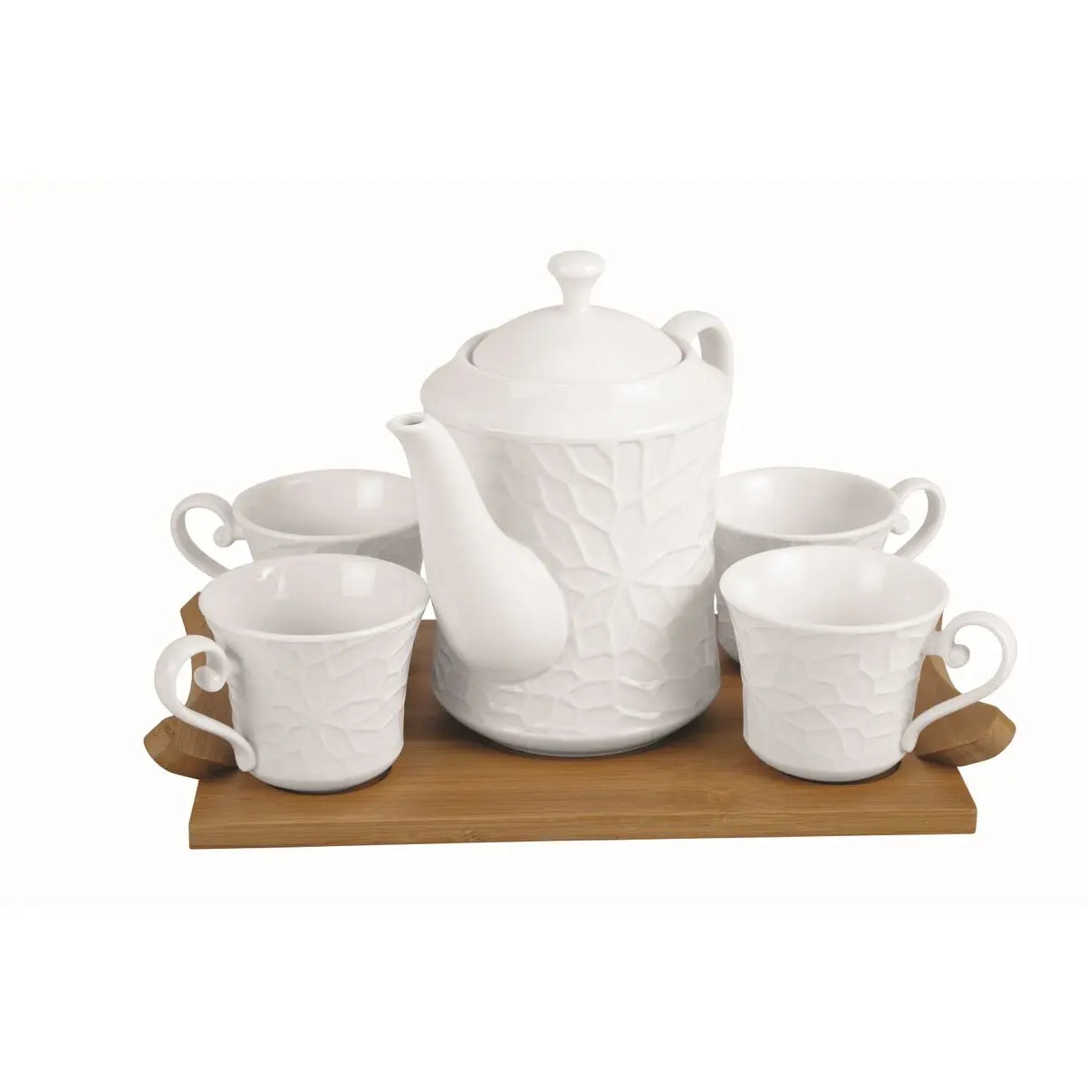 Ensemble de tasses à café Home ESPRIT Blanc Bambou Porcelaine Mamm