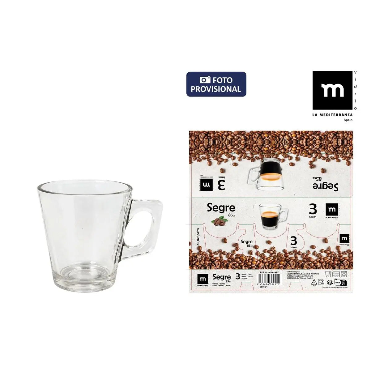 Ensemble de tasses à café La Mediterránea Segre 3 Pièces (24 Unités) Mamm