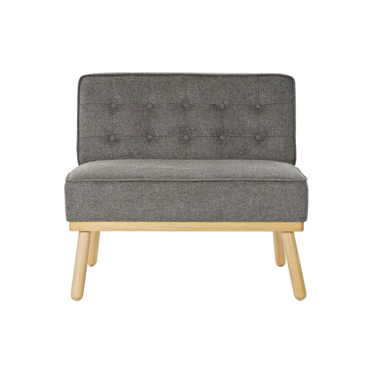 Fauteuil DKD Home Decor 80 x 66 x 72 cm Sapin Bois Marron Gris foncé Bigbuy