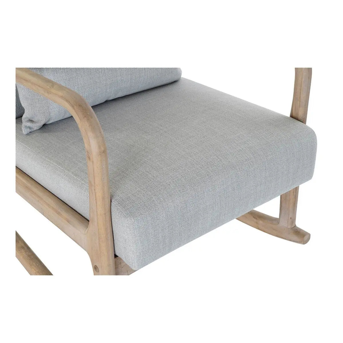 Fauteuil DKD Home Decor MB-179429 Gris Naturel Gris clair Bois d'hévéa Sixties 66 x 88 x 78 cm Bigbuy