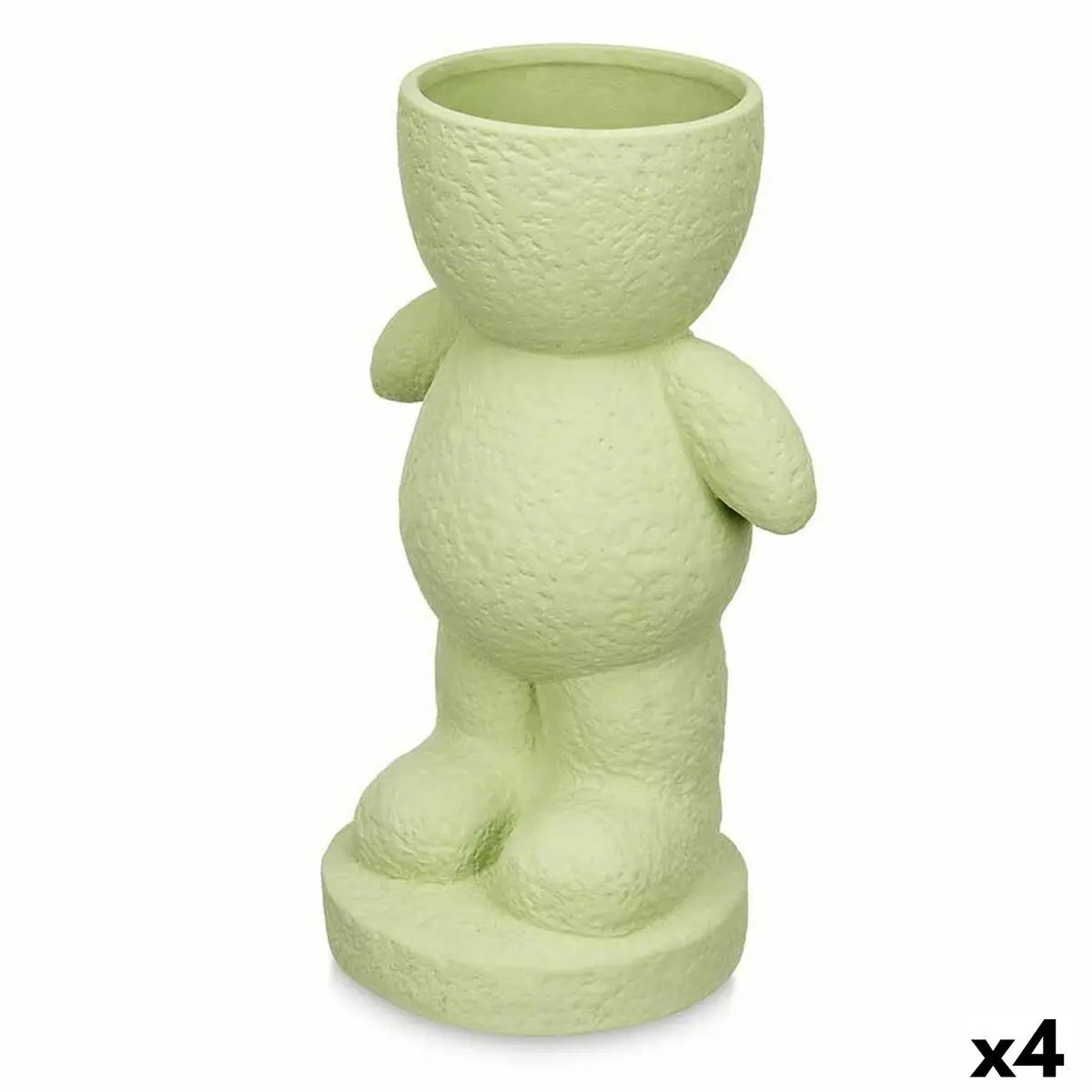 Figurine Décorative Orange Dolomite 19 x 31 x 15 cm (4 Unités) Vase Bigbuy