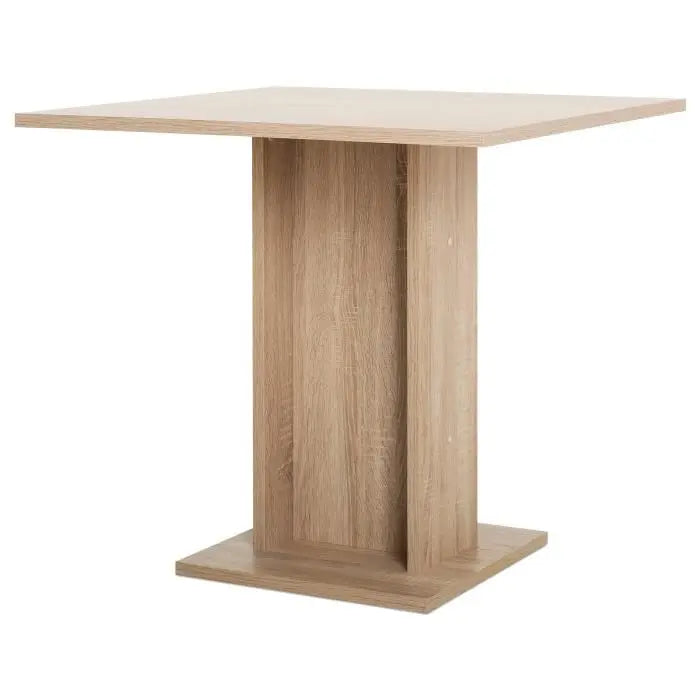 GUSTAVE Table a manger carrée de 2 a 4 personnes classique décor chene - L 80 x l 80 cm Mamm